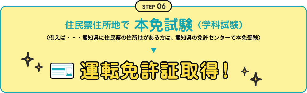 住民票の住所地の運転免許試験場で本免試験(学科試験)