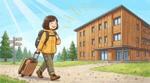 一人で参加する女性